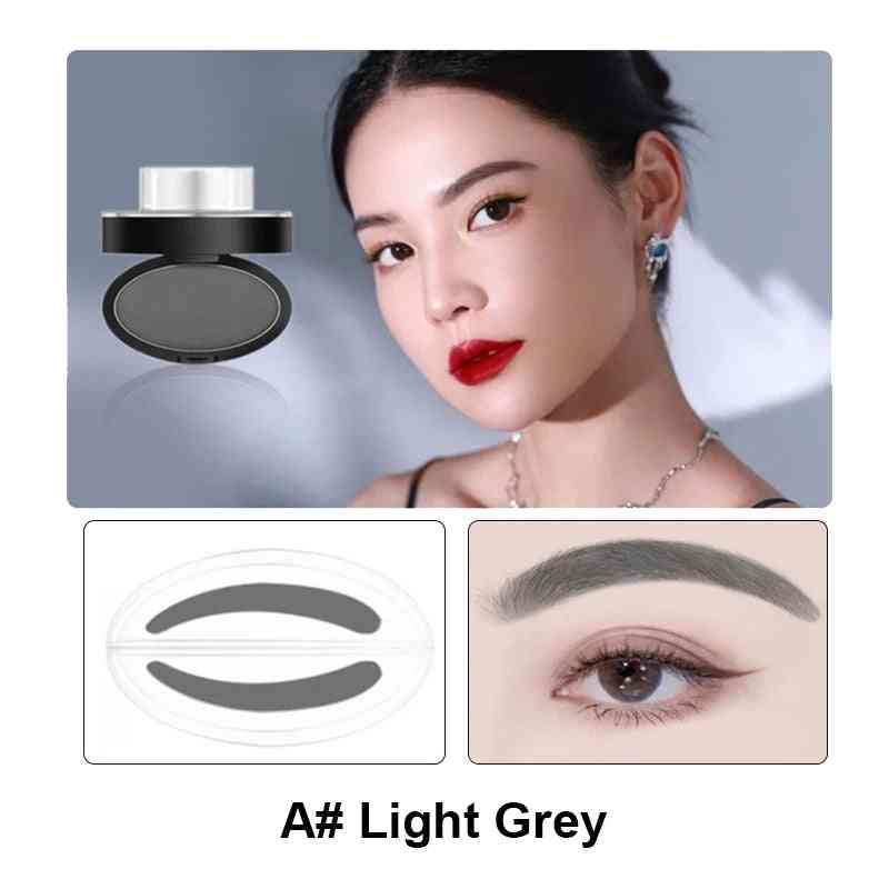 Eyebrow Powder Stamp Tint & Stencil Kit – Waterproof, Long-Lasting, Natural Brow Shaping