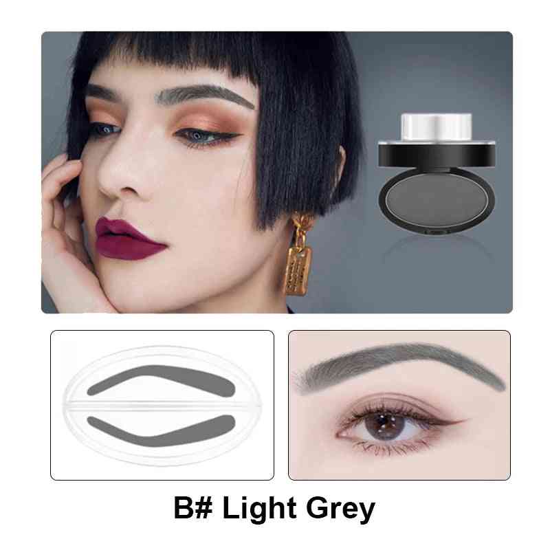 Eyebrow Powder Stamp Tint & Stencil Kit – Waterproof, Long-Lasting, Natural Brow Shaping