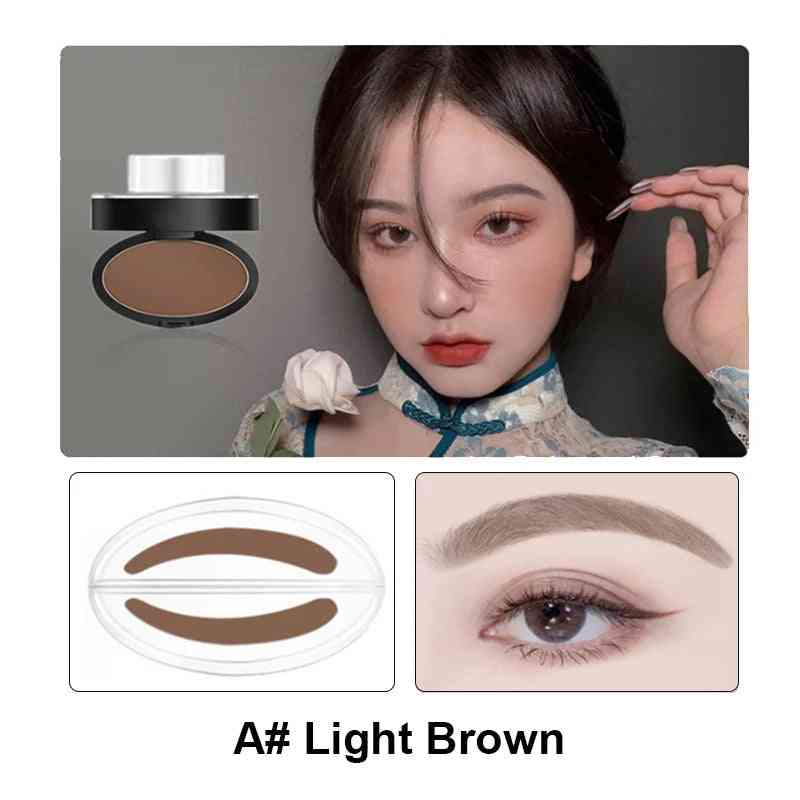 Eyebrow Powder Stamp Tint & Stencil Kit – Waterproof, Long-Lasting, Natural Brow Shaping