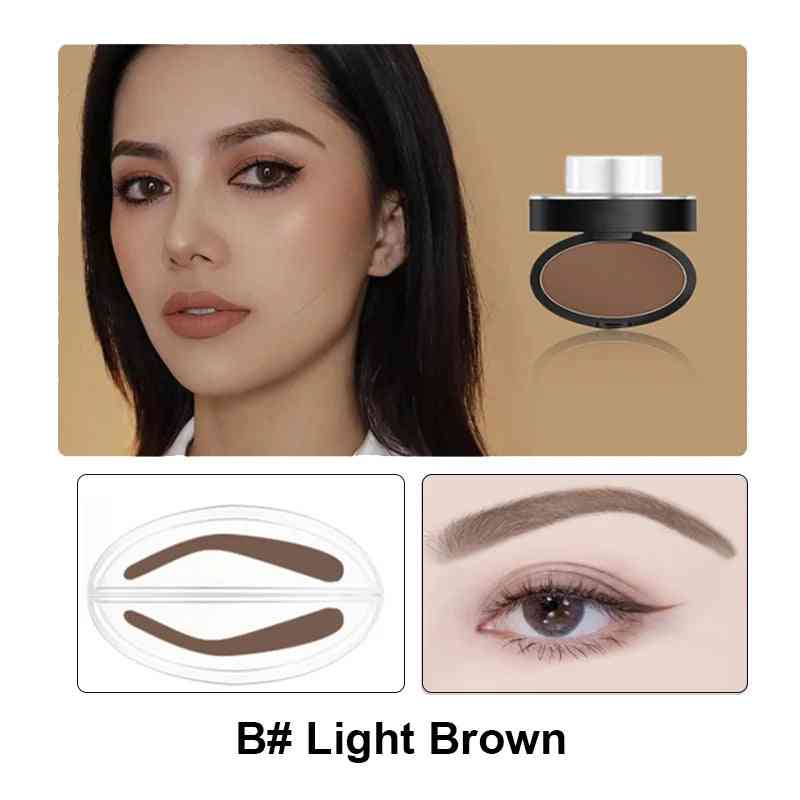 Eyebrow Powder Stamp Tint & Stencil Kit – Waterproof, Long-Lasting, Natural Brow Shaping