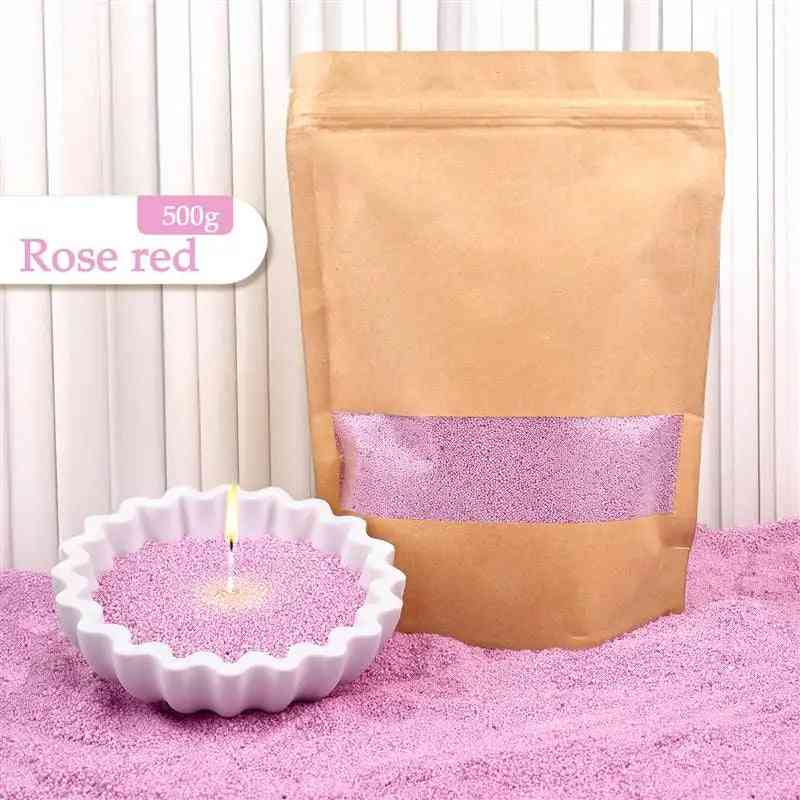 Colorful granular pearl candle wax in 16 shades from Global Prime Essential, ideal for DIY candle making, smoke-free and clean burn.