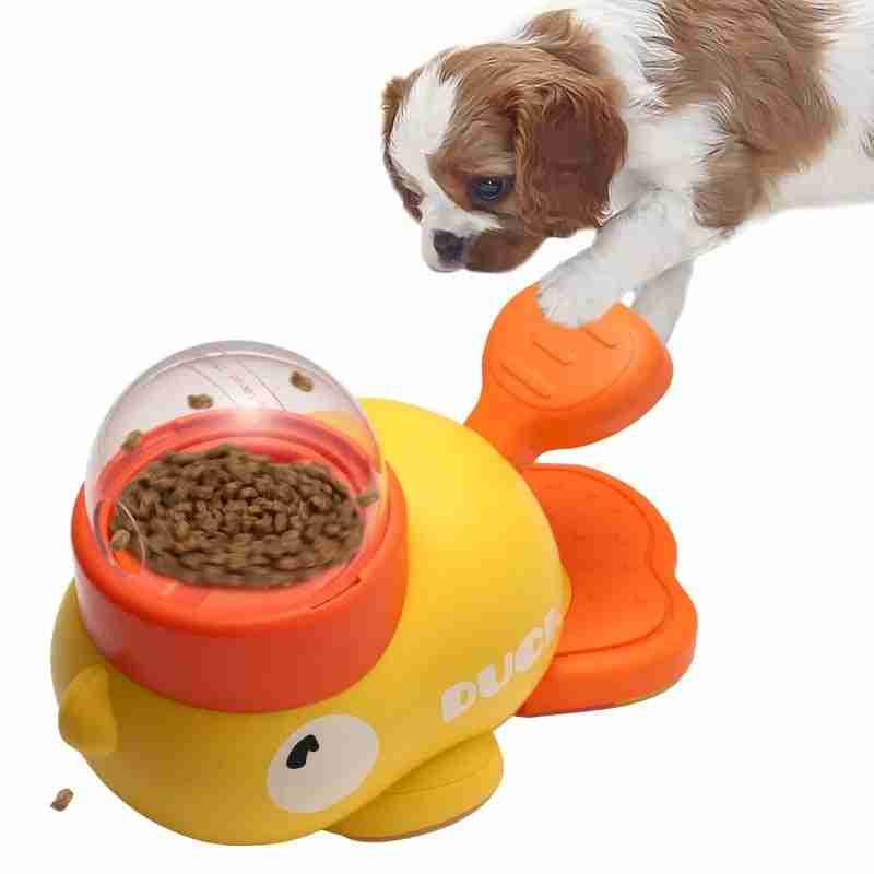Interactive Dog Treat Dispenser – Press-to-Release, Slow Feeder, Eco-Friendly ABS, 3–50kg Dogs