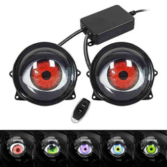 Dynamic LED Eye Headlights – 6 Remote-Controlled Light Patterns, Waterproof, Universal Fit