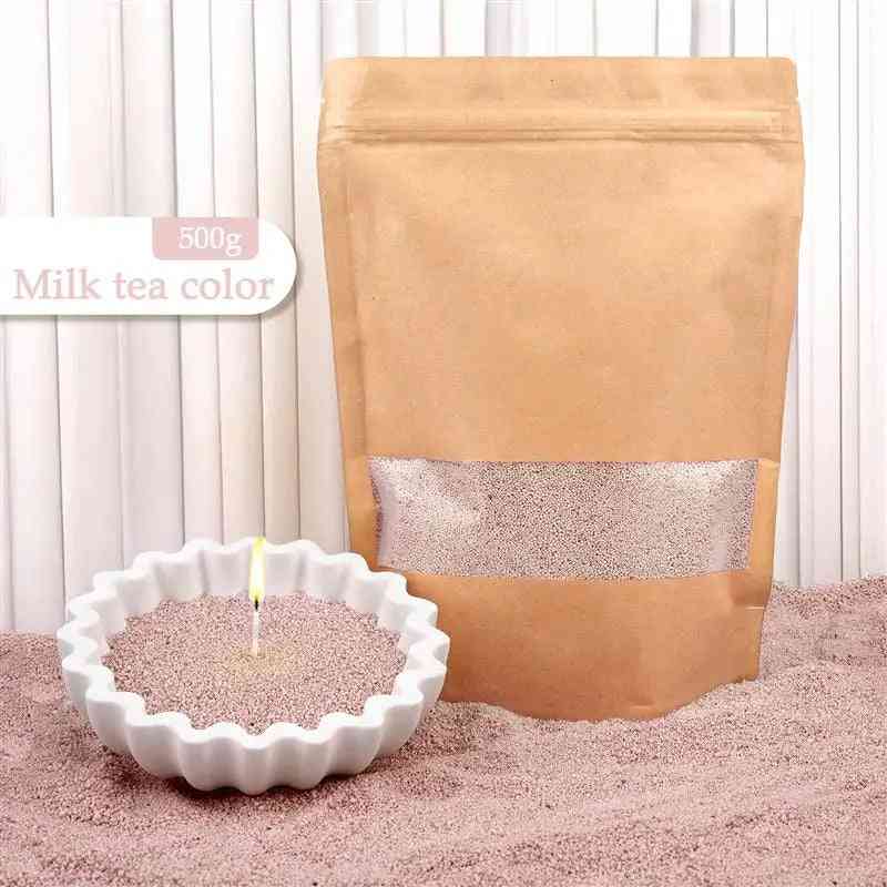 Colorful granular pearl candle wax by Global Prime Essential, showing 16 vibrant, smoke-free wax granules for DIY candle making.