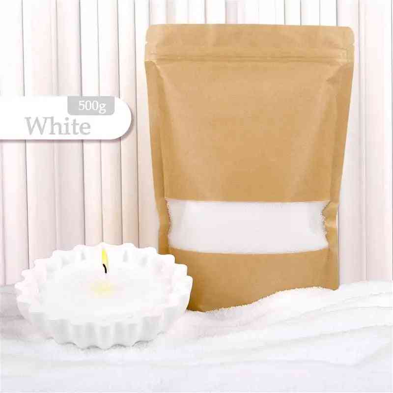 Colorful granular pearl candle wax in 16 vibrant shades for DIY candle making, smoke-free and clean burning from Global Prime Essential.