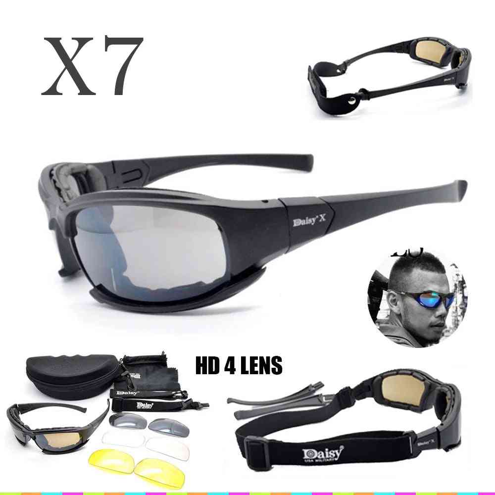 Tactical Photochromic Polarized Sunglasses – 5 Interchangeable Lenses, UV400 & TR90 Frame