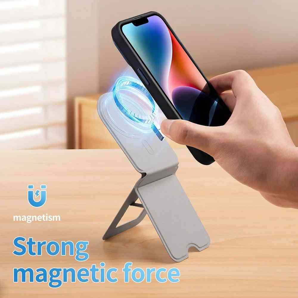 MagSafe Magnetic Phone Stand for iPhone 12-15 – Foldable, Hands-Free Desk Holder