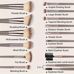 Professional Makeup Brush Set – Soft Fluffy Bristles, Foundation, Eyeshadow & Blending Brushes