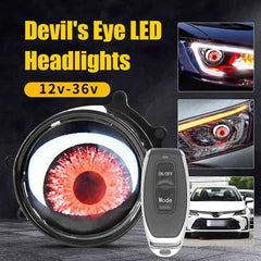 Dynamic LED Eye Headlights – 6 Remote-Controlled Light Patterns, Waterproof, Universal Fit