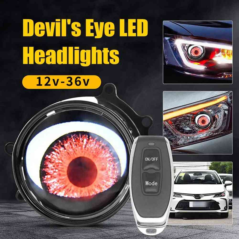 Dynamic LED Eye Headlights – 6 Remote-Controlled Light Patterns, Waterproof, Universal Fit