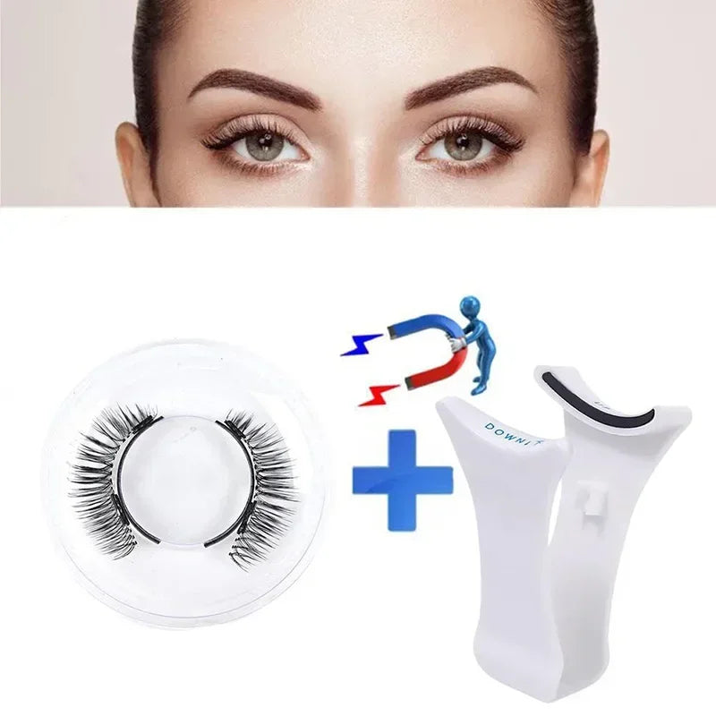 Magnetic False Eyelashes – 3D Mink, No Glue, Natural Look, Reusable with Tweezers – 7 Styles
