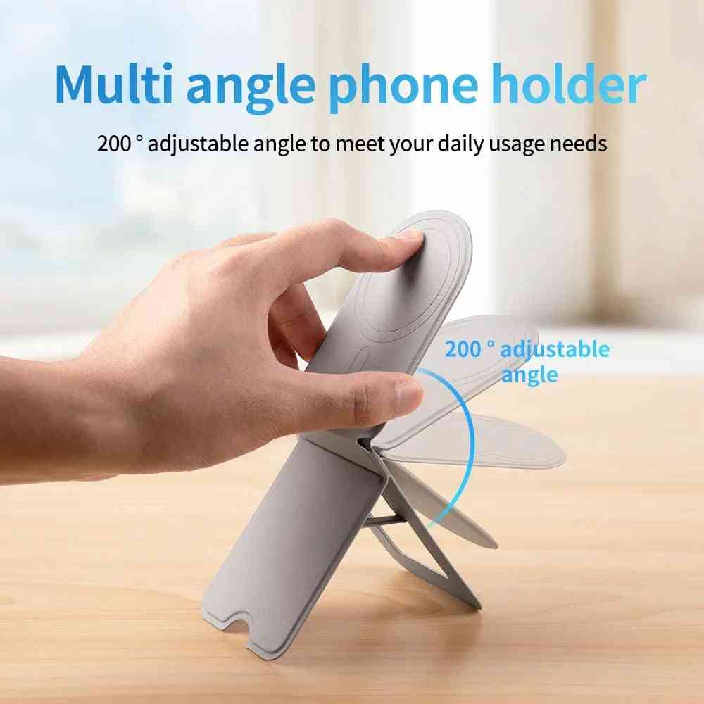 MagSafe Magnetic Phone Stand for iPhone 12-15 – Foldable, Hands-Free Desk Holder