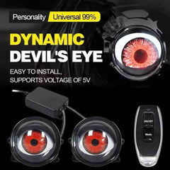 Dynamic LED Eye Headlights – 6 Remote-Controlled Light Patterns, Waterproof, Universal Fit