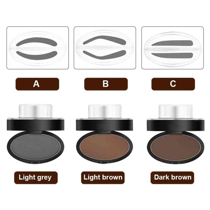 Eyebrow Powder Stamp Tint & Stencil Kit – Waterproof, Long-Lasting, Natural Brow Shaping