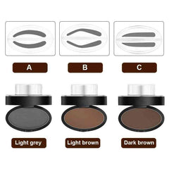 Eyebrow Powder Stamp Tint & Stencil Kit – Waterproof, Long-Lasting, Natural Brow Shaping