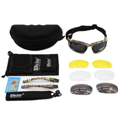 Tactical Photochromic Polarized Sunglasses – 5 Interchangeable Lenses, UV400 & TR90 Frame