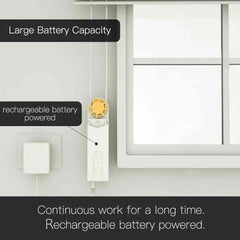 Global Prime Essential smart roller blinds motor with WiFi, voice control, and app compatibility for Alexa and Google Home.