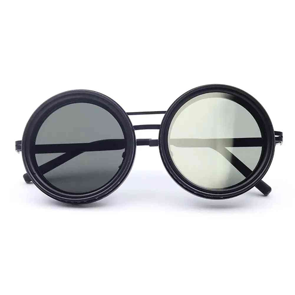 Adjustable Dimming Polarized Sunglasses – ND9 Handmade, UV400, Glare-Free for Men & Women