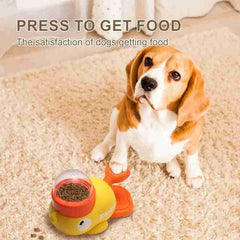 Interactive Dog Treat Dispenser – Press-to-Release, Slow Feeder, Eco-Friendly ABS, 3–50kg Dogs