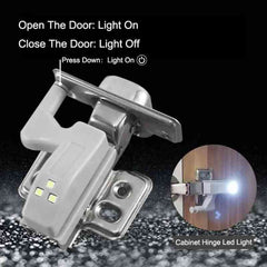 LED Cabinet Hinge Lights – Auto On/Off, 10-Pack, Warm & Cool White, No Wiring Needed