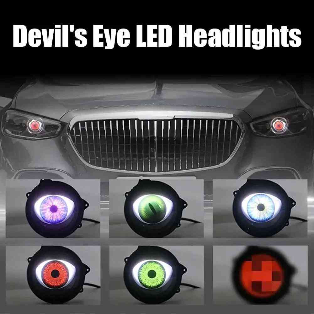 Dynamic LED Eye Headlights – 6 Remote-Controlled Light Patterns, Waterproof, Universal Fit