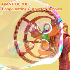 Dinosaur Bubble Gun for Kids – Bubbles Inside Bubbles, One-Button, Safe ABS, 3 Colors
