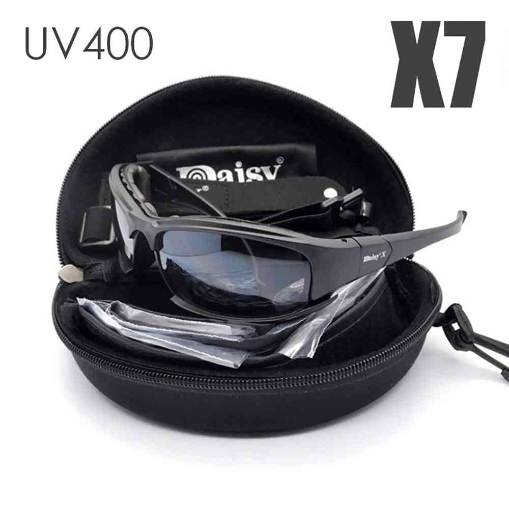 Tactical Photochromic Polarized Sunglasses – 5 Interchangeable Lenses, UV400 & TR90 Frame