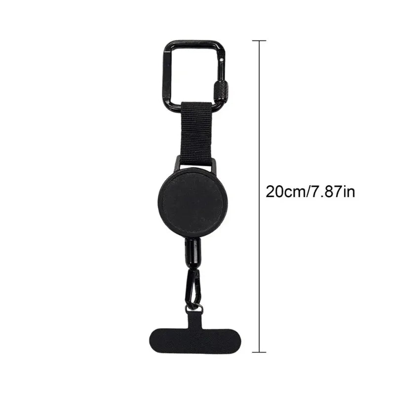 Anti-Theft Retractable Phone Lanyard – Anti-Drop Tether, Carabiner Clip, Outdoor & Sports