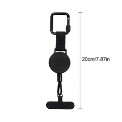 Anti-Theft Retractable Phone Lanyard – Anti-Drop Tether, Carabiner Clip, Outdoor & Sports