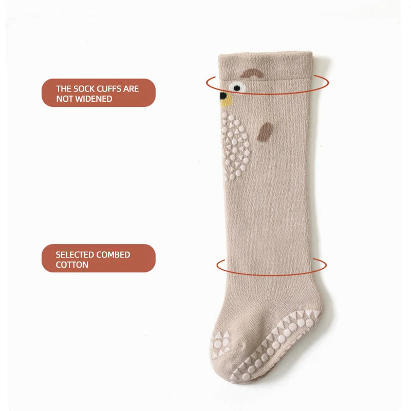 Baby Non-Slip Floor Socks with Knee & Elbow Pads – Crawling Protection, Breathable, 0-3 Years