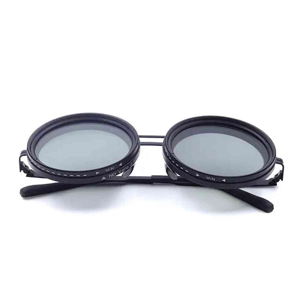 Adjustable Dimming Polarized Sunglasses – ND9 Handmade, UV400, Glare-Free for Men & Women
