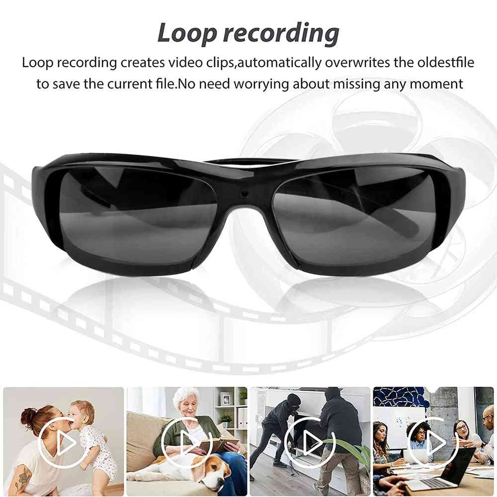 1080P HD Camera Sunglasses – 120° Wide Angle, 2-Hour Recording, Hands-Free POV Camera
