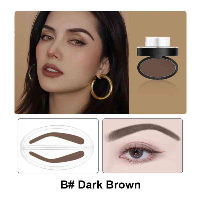 Eyebrow Powder Stamp Tint & Stencil Kit – Waterproof, Long-Lasting, Natural Brow Shaping