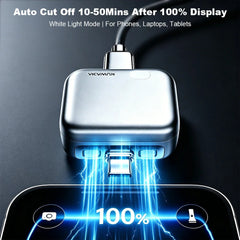 KUWAJIA KH-51 Auto Disconnect USB-C Charger Adapter – Overcharge Protection, Battery Saver