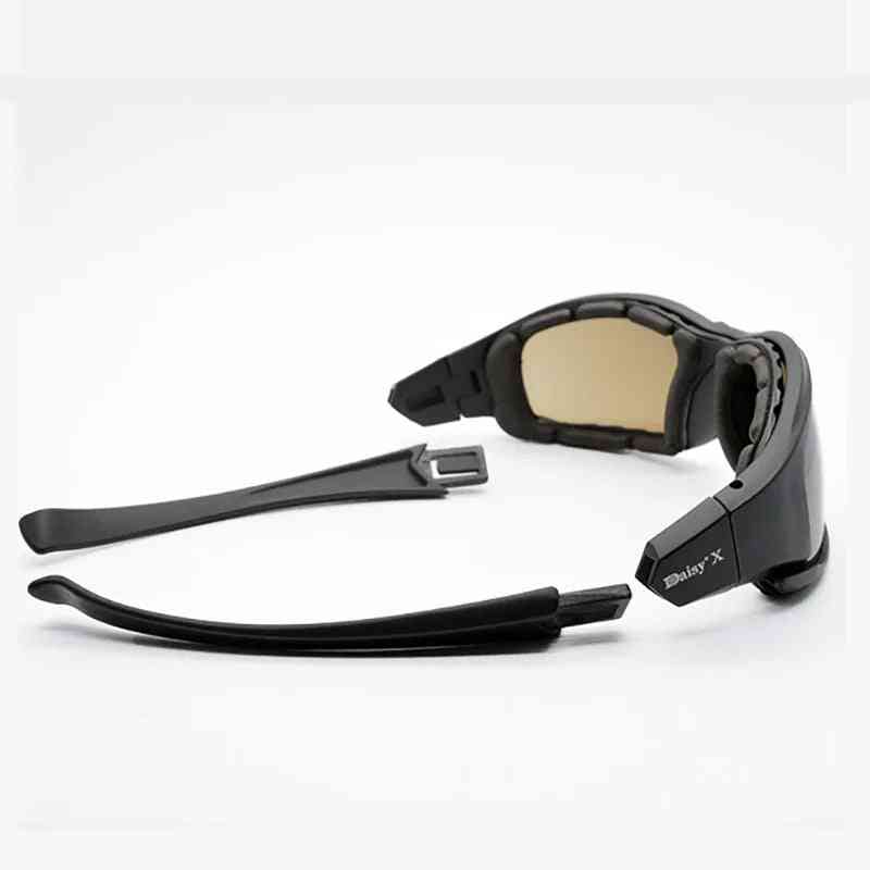 Tactical Photochromic Polarized Sunglasses – 5 Interchangeable Lenses, UV400 & TR90 Frame