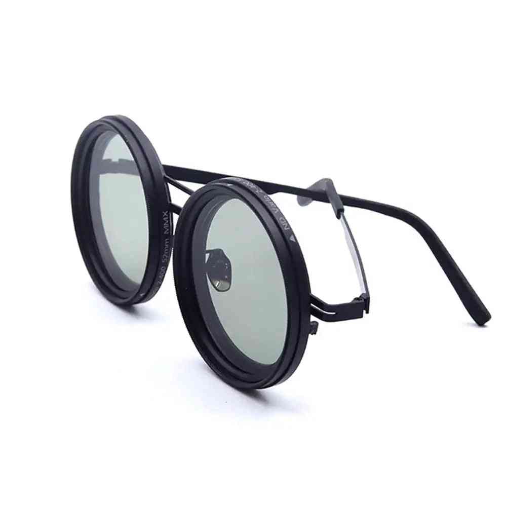 Adjustable Dimming Polarized Sunglasses – ND9 Handmade, UV400, Glare-Free for Men & Women