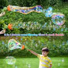 Dinosaur Bubble Gun for Kids – Bubbles Inside Bubbles, One-Button, Safe ABS, 3 Colors