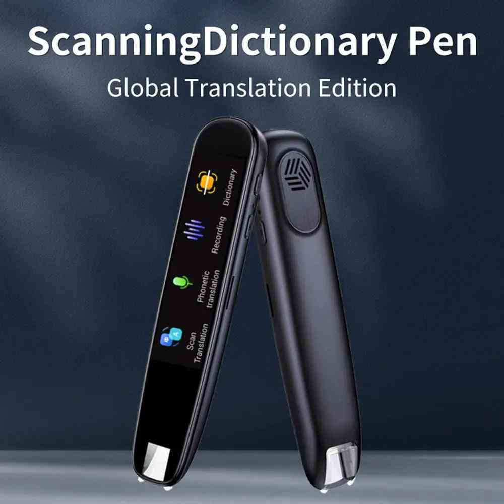 Global Prime Essential Scan Translator Pen with IPS screen, recording, and offline mode, designed for language translation and office use.
