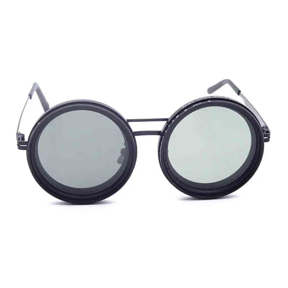 Adjustable Dimming Polarized Sunglasses – ND9 Handmade, UV400, Glare-Free for Men & Women