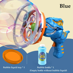 Dinosaur Bubble Gun for Kids – Bubbles Inside Bubbles, One-Button, Safe ABS, 3 Colors