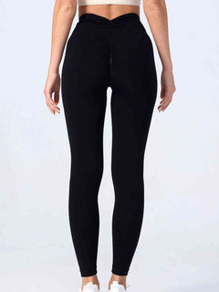 Women’s Seamless High Waist Sports Leggings – V-Fold Back, Peach Hip-Lift, Yoga & Gym Pants