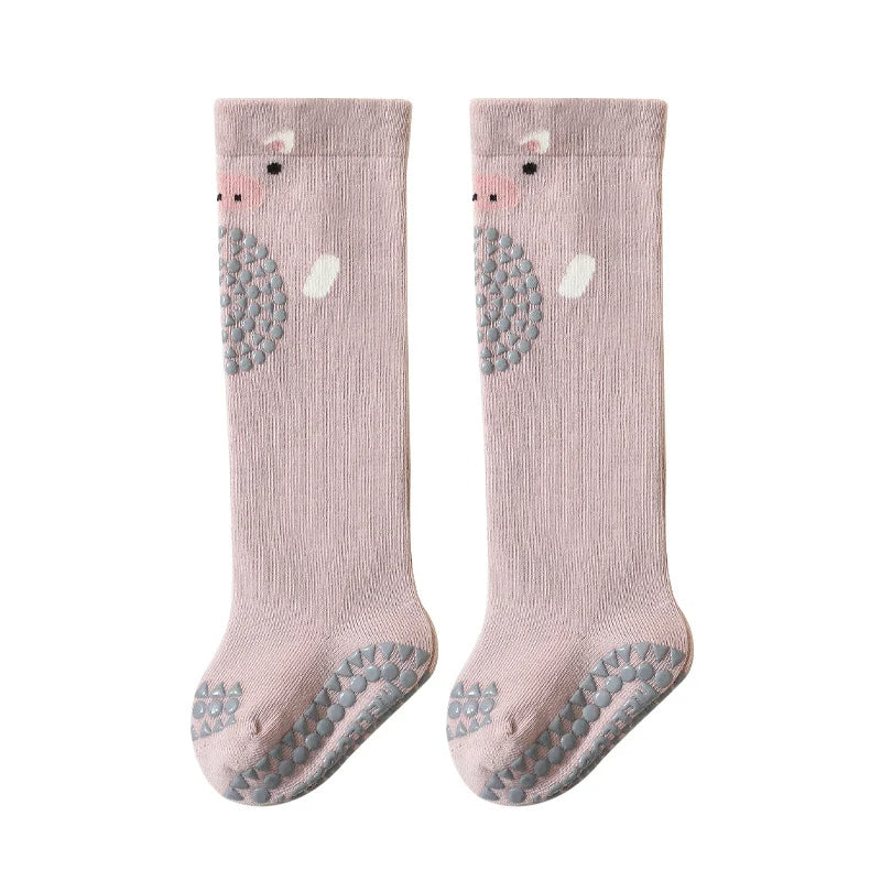 Baby Non-Slip Floor Socks with Knee & Elbow Pads – Crawling Protection, Breathable, 0-3 Years