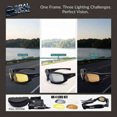 Tactical Photochromic Polarized Sunglasses – 5 Interchangeable Lenses, UV400 & TR90 Frame