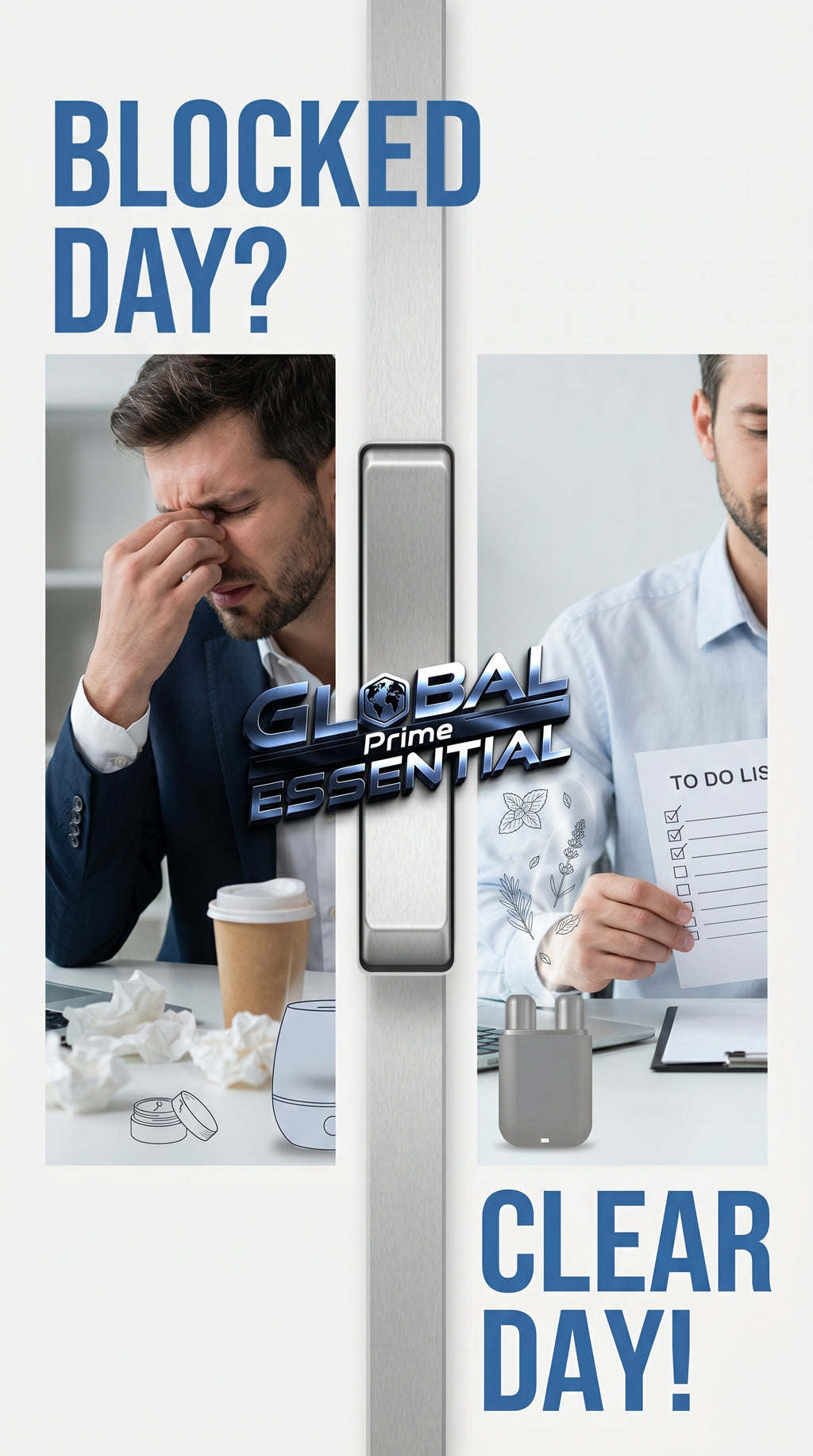 Global Prime Essential Herbal Repair Nasal Box with herbal blends for improved breathing and nasal relief.