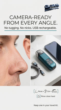 Electric Nose & Ear Hair Trimmer – Painless USB Rechargeable Grooming Tool