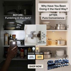 LED Cabinet Hinge Lights – Auto On/Off, 10-Pack, Warm & Cool White, No Wiring Needed