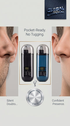 Electric Nose & Ear Hair Trimmer – Painless USB Rechargeable Grooming Tool