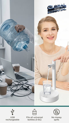 Automatic Electric Water Dispenser Pump – USB Rechargeable, Fits 5-Gallon & Universal Bottles