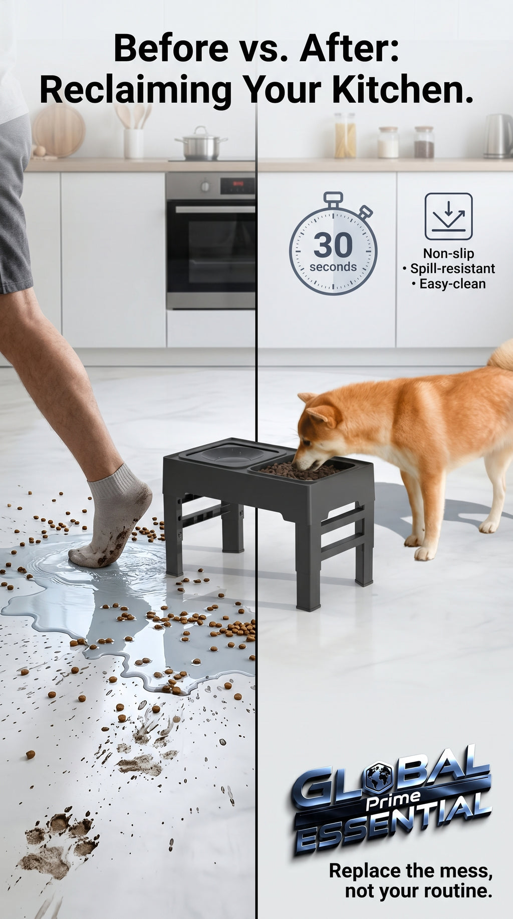Elevated Mess-Free Dog Bowl