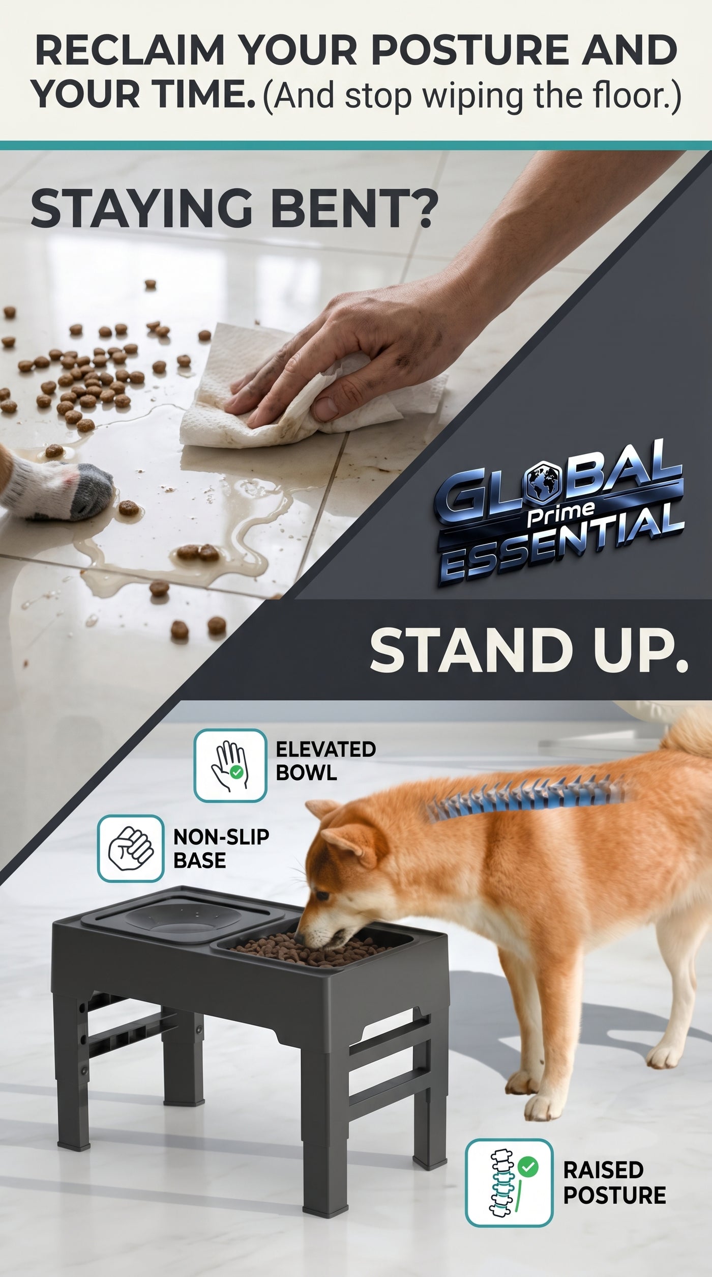 Elevated Mess-Free Dog Bowl